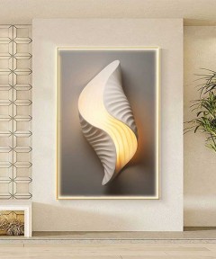 Gold Frame 80*120 Cm Seashell Porsalein Painting 